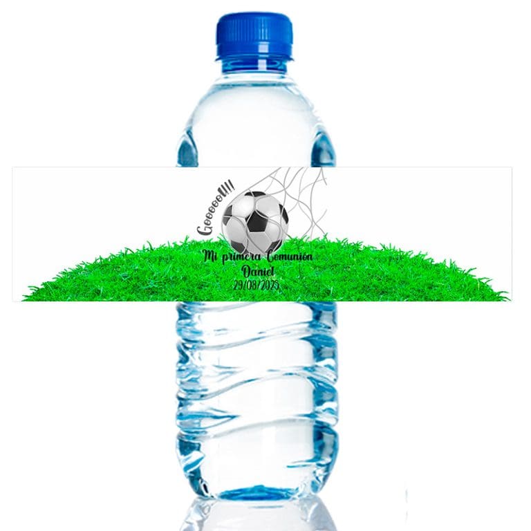 Etiqueta para personalizar botella de agua. Modelo Bailarina