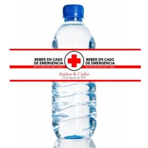Etiqueta para botella de agua personalizada