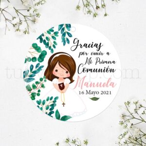 Pegatinas Comunion Personalizadas con Nombre y Fecha - Detalles Comunion  para Invitados, Primera Comunión Niña y Niño - Etiquetas Adhesivas de 4/5 y  7cm - 34 Modelos a Elegir (4cm ø) : : Hogar y cocina