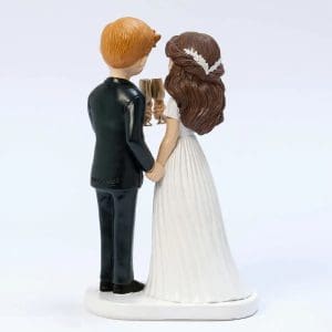 Figura para pastel de boda, modelo brindis