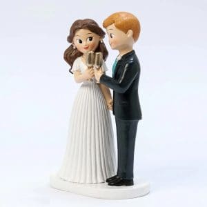 Figura para pastel de boda, modelo brindis