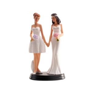 figura para pastel de boda, modelo chicas