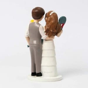 Figura para pastel de boda, modelo pádel