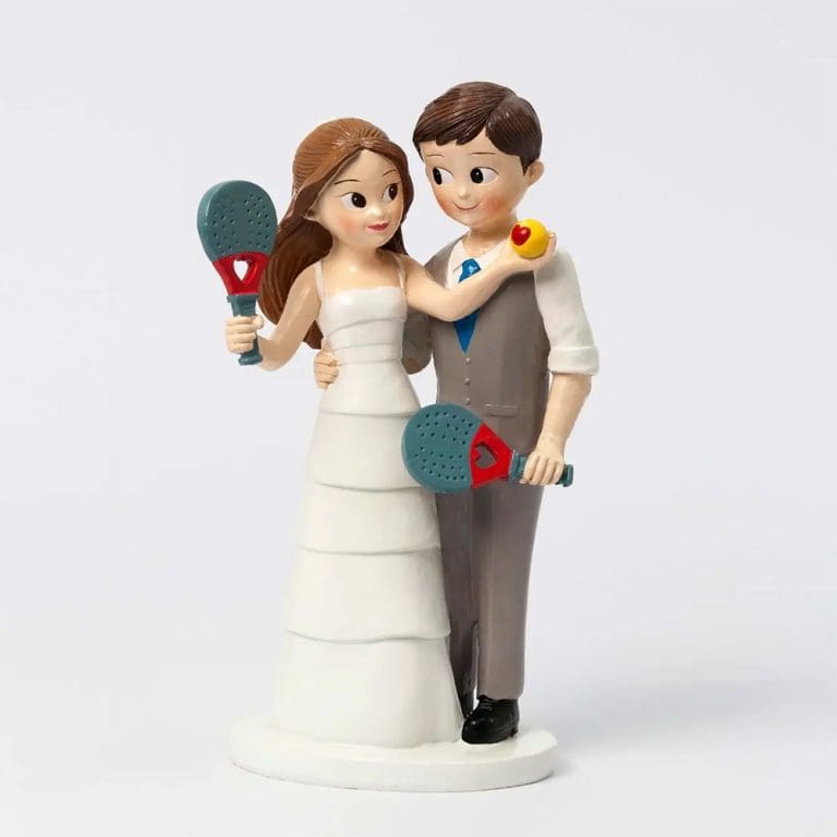 Figura para pastel de boda, modelo pádel