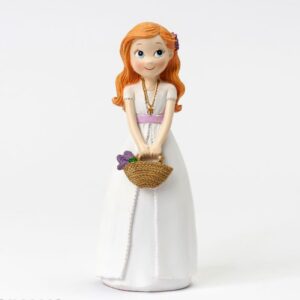 Figura pastel niña comunión cesto