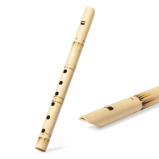 Flauta infantil fabricada en bambú natural. Detalles para niños.