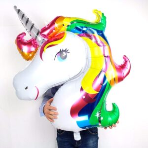 Globo metalizado, unicornio. 87x117cm de altura