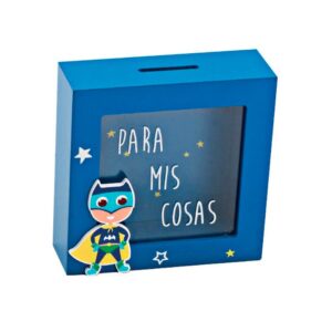 Hucha de madera para niños Super Héroe