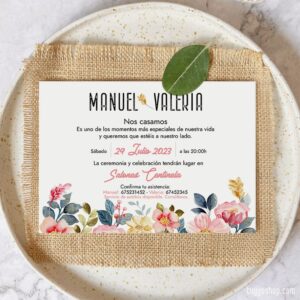 Ultimos regalos para invitados añadidos invitacion boda economica modelo bloom2
