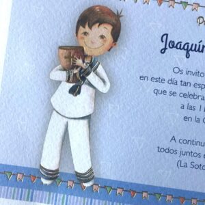 Invitación de comunión para niño modelo 413.721