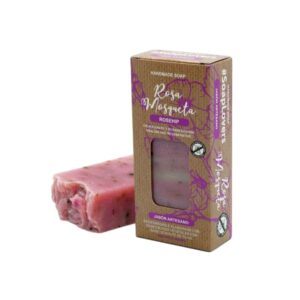 Pastilla de jabón artesano. Presentado en caja. Rosa mosqueta. 100gr.