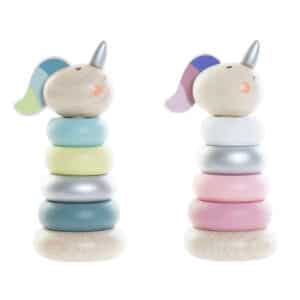 Juego apilable de madera Unicornio para regalo de bebé