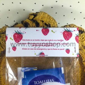 Kit de supervivencia para bodas modelo fresas