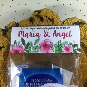 Kit de supervivencia para bodas modelo rosas