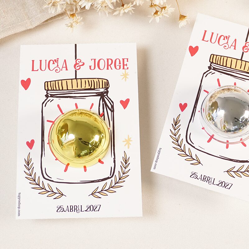 Labial para Boda con tarjeta personalizada Bottle
