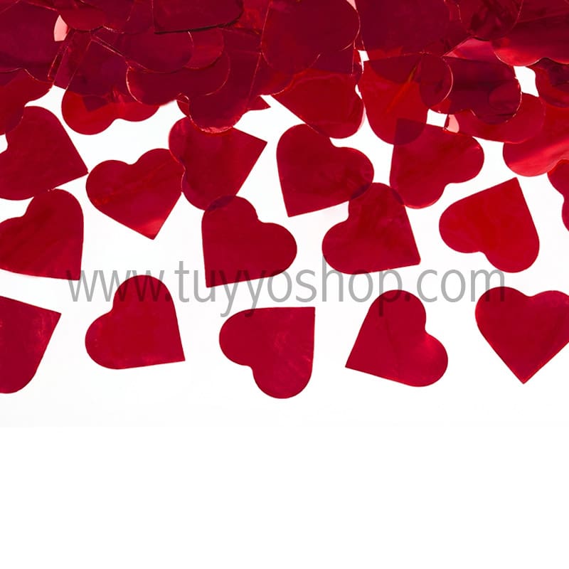 Lanzador de corazones en color rojo 60cm