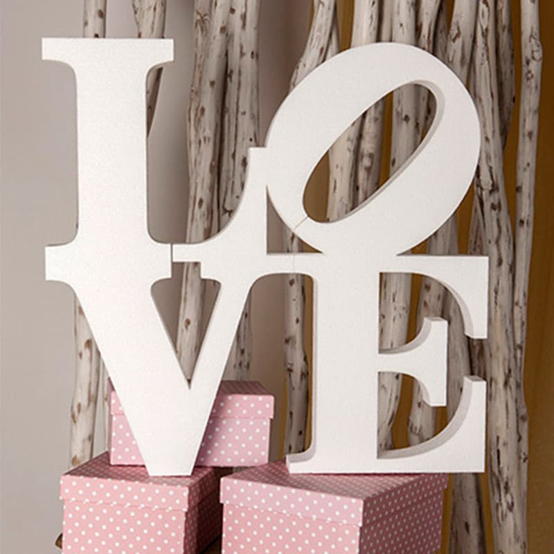 letras en corcho para boda, palabra Love