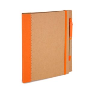 Libreta forma carpeta de cartón reciclado varios colores. A5. 70 hojas