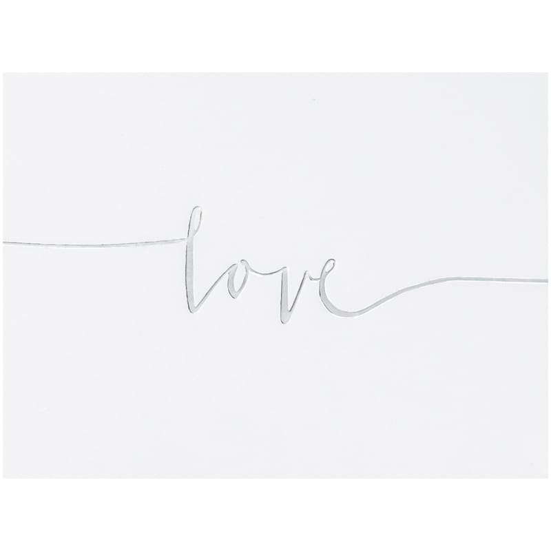 Libro de firmas Love, plateado.