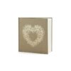 Libro de firmas Kraft y Corazón dorado