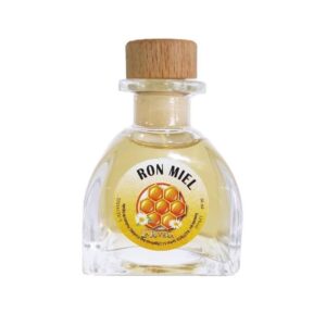 Licor en frasca de cristal. Sabor ron miel. Modelo Córdoba. 50ml