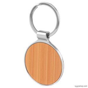 Llavero metal y madera ecokey, personalizado modelo corona llavero personalizado comunion ecokey lateral