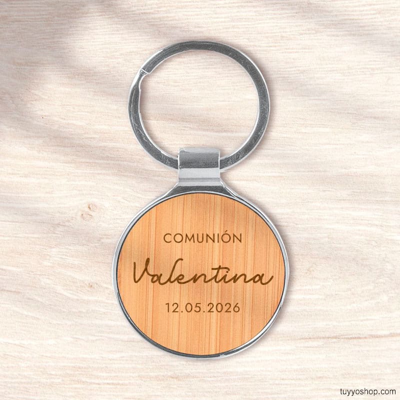 Llavero metal y madera ecokey, personalizado - Tu&Yo Shop - Detalles de boda