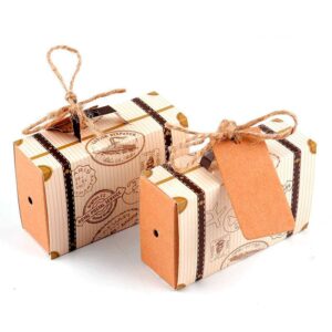 Cajita para regalo Modelo maleta vintage Incluye cuerda y etiqueta.