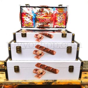 Caja/Cofre para regalo, chocolates Kinder. Formato mediano maletin golosinas tamanos