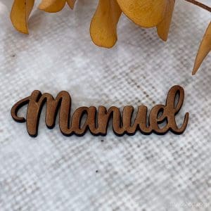 Nombres marcasitios en madera para boda, 3mm, personalizables, elegant marcasitios personalizado nombres madera2