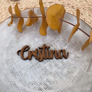Nombres marcasitios en madera para boda, 3mm, personalizables, elegant marcasitios personalizado nombres madera3