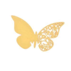Lote 12 mariposas de papel Oro