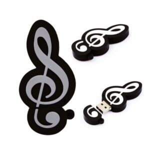 Memoria usb para boda. Nota musical. 4gb