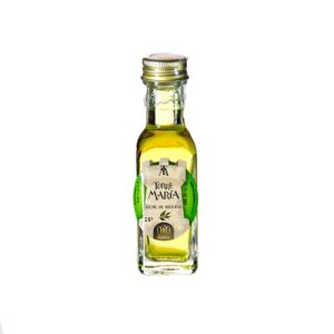 Botella de orujo mini cuadrada, 20ml, hierbas