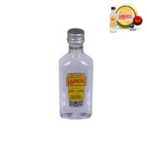 Mini botella ginebra Larios. 50ml. Detalle de boda para invitados.