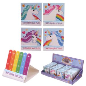 Mini limas de uñas en caja de cerillas Unicornio