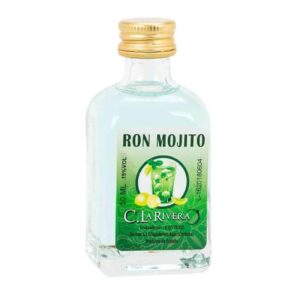 Licor en frasca de cristal. Sabor Mojito. La Rivera. 50ml.