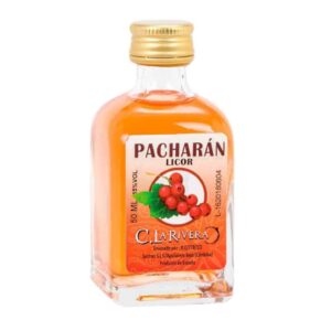 Licor en frasca de cristal. Sabor Pacharán. La Rivera. 50ml.