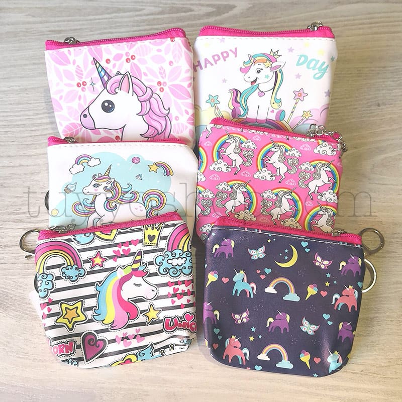 ▷ Monedero plástico de unicornio Monedero pequeño Detalles para niños  ❤️