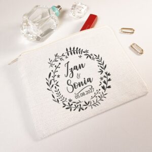 Neceser personalizado boda Bouquet, 20x15cm, tacto suave, recuerdo especial