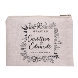 Neceser personalizado para boda. 20x15cm. Tacto suave. Modelo Bicicleta