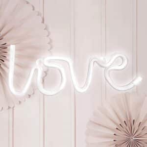 Neón para boda, palabra love led. Color blanco cálido. 34.5 x 13cm