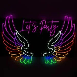 Neón para boda alas de angel, para photocall