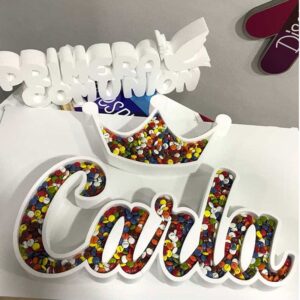 Corcho para candybar. Personalizado. Corona incluída