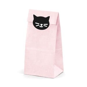 Pack 6 bolsas para regalo, modelo Cat. Incluye pegatinas.