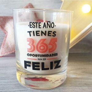 Pack regalo de Navidad con vela y mikado Oportunidades para ser Feliz