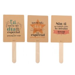 Pai Pai Kraft con frases de agradecimiento. 3 modelos diferentes.