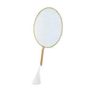 Pai pai con asa de bambú y borlón blanco. Modelo Vietnam pai pai para boda modelo vietnam2