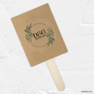 Pai pai boda kraft personalizado 13x29cm. Modelo green