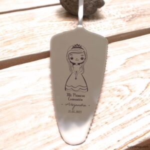Ultimos regalos para invitados añadidos paleta tarta comunion pala personalizada chica